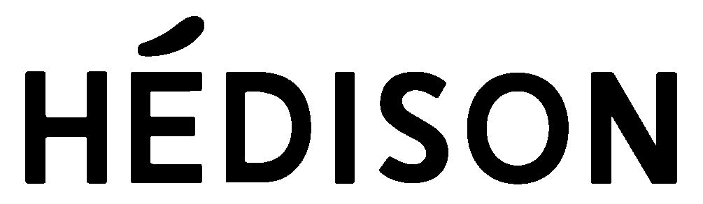 logo noir écriture hédison